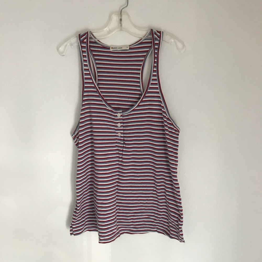 Marine Layer Henley Racerback Tank